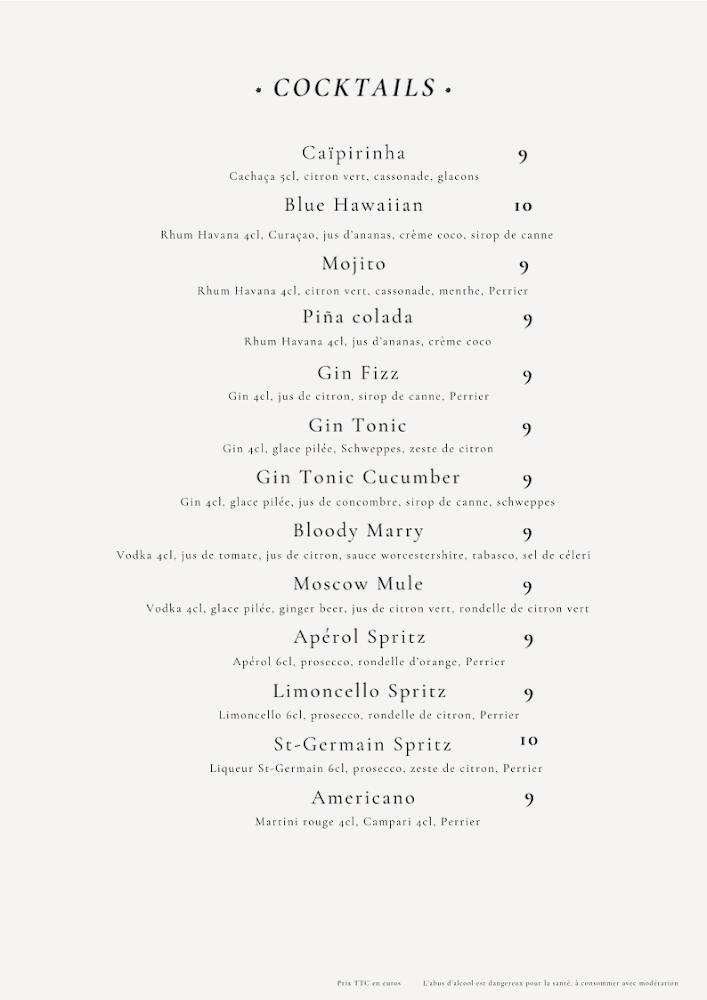 Le Cardinal - Menu Image 2