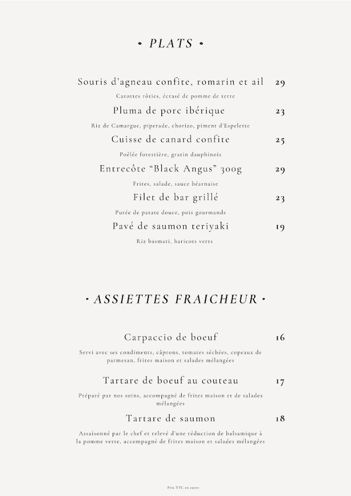 Le Cardinal - Menu Image 3